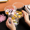 Organisateur de maquillage rotatif à 360 degrés en cristal acrylique