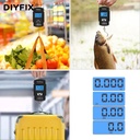 Balance à bagages numérique portable avec écran LCD 50KG10G WH-A08