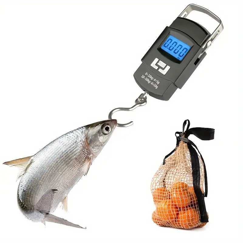 Balance à bagages numérique portable avec écran LCD 50KG10G WH-A08