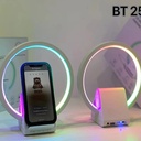 Lampe de chevet avec chargeur sans fil, haut-parleurs Bluetooth rechargeables support de charge rapide