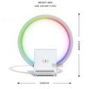 Lampe de chevet avec chargeur sans fil, haut-parleurs Bluetooth rechargeables support de charge rapide