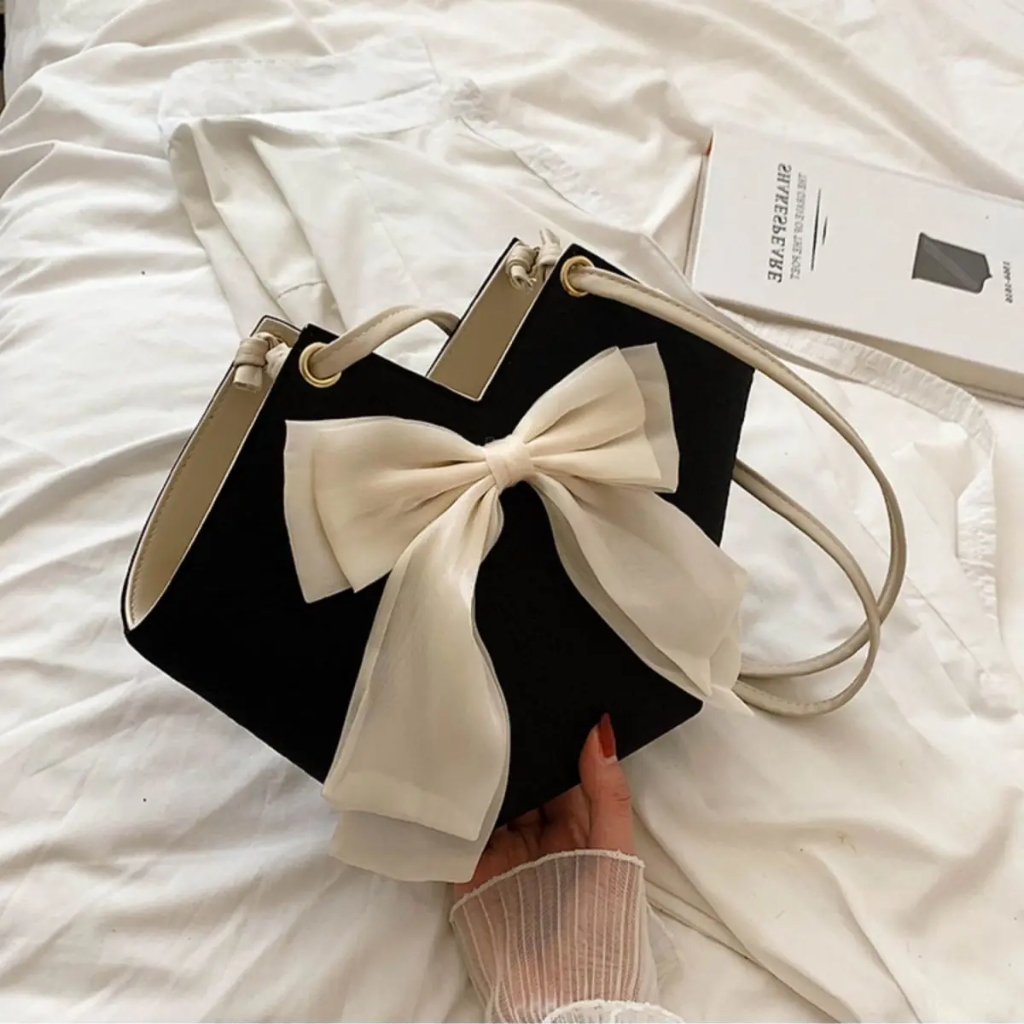 Sac seau avec nœud pour femmes de grande capacité automne
