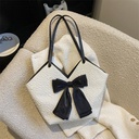 Sac seau avec nœud pour femmes de grande capacité automne