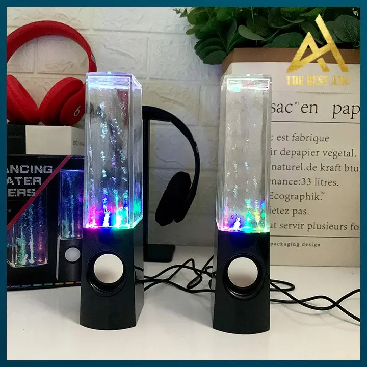 2PCS Dancing Water LED Light Speakers