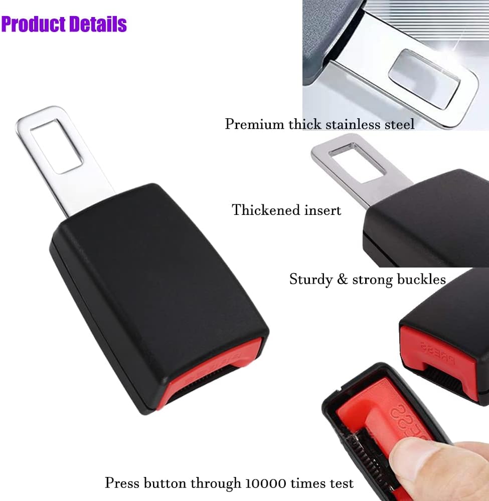 2Pcs Rallonge de ceinture de sécurité de voiture anti-Bip