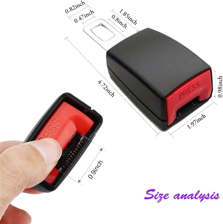 2Pcs Rallonge de ceinture de sécurité de voiture anti-Bip