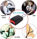 2Pcs Rallonge de ceinture de sécurité de voiture anti-Bip