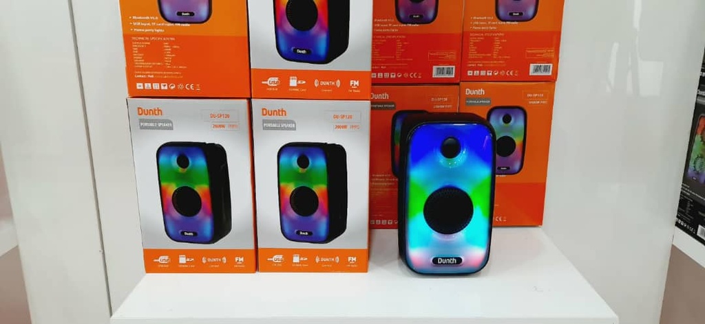 Ampli haut parleur sans fil à batterie rechargable, enceint bluetooth 2000W DUNTH DU-SP120