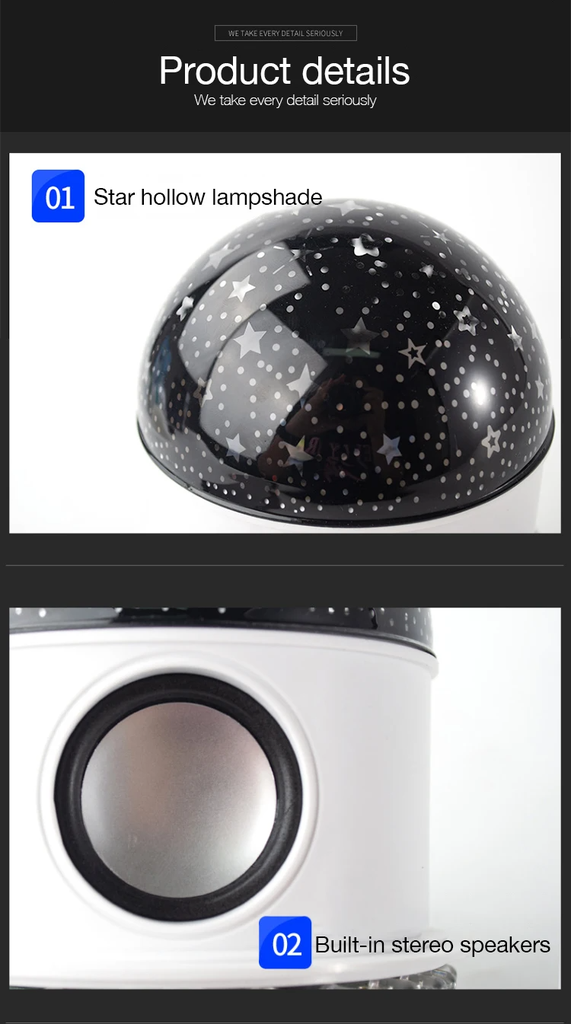 Ampoule LED Bluetooth Haut-parleur + effet jeux d lumière de scène magique