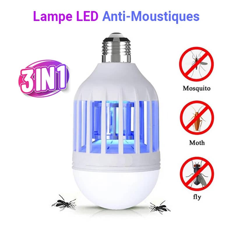 Ampoule LED Economique anti-moustiques 3 en 1 E27 AC220V
