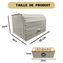 Pack 2in1 Porte Pain et Panie a Pain en bois marbre