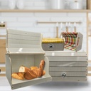 Pack 2in1 Porte Pain et Panie a Pain en bois marbre