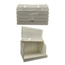 Pack 2in1 Porte Pain et Panie a Pain en bois marbre