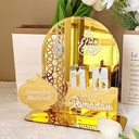 Calendrier Avec numéros Rappel du Ramadan en acrylique Avec base ديكور رزنامة شهر رمضان2024 حجم كبير بتأثير مراة + ارقام