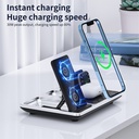 R11 Chargeur sans fil 4en1 / 30W  avec lumière ambiante