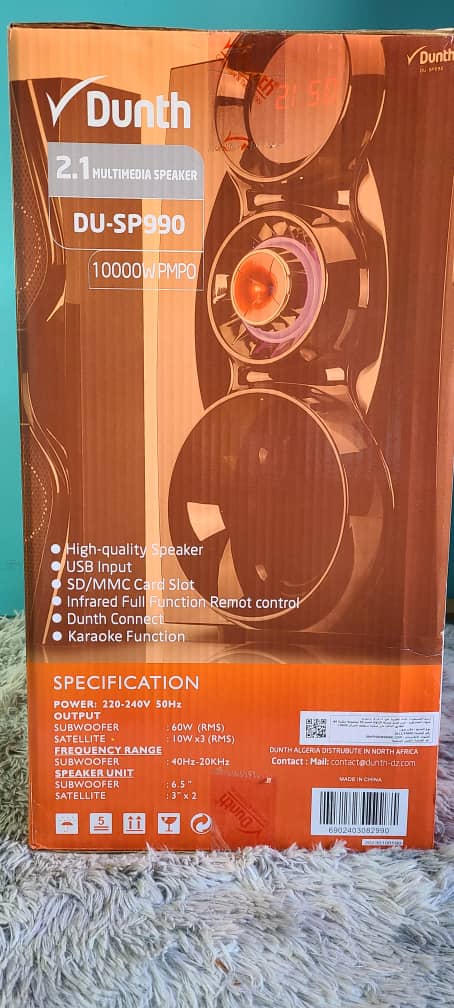 Ampli haut parleur de haute qualité 2.1 10000W avec télécommande DUNTH DU-SP990