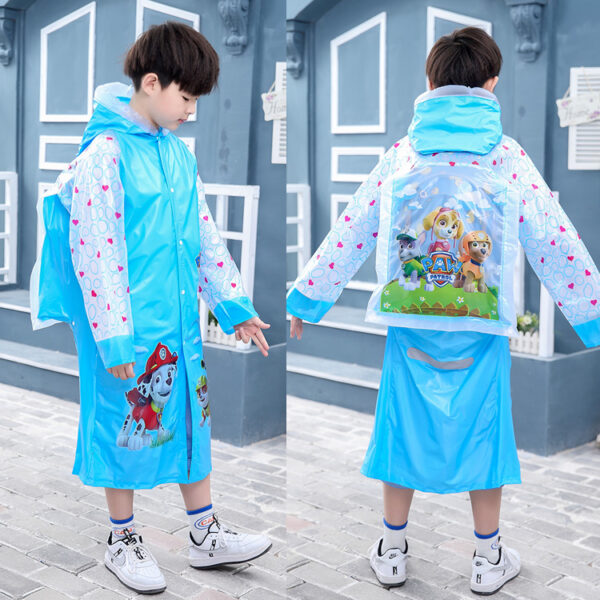 Manteau De pluie imperméable ( capuchon ) motif disney mignon avec capuche et couvre cartable pour enfants V2