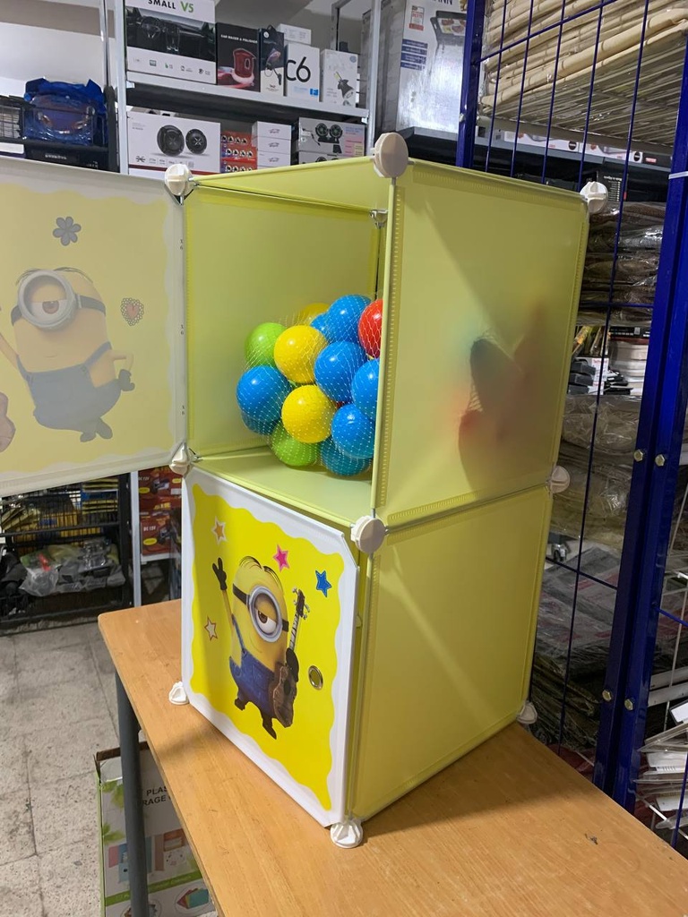 Armoire de table de chevet pour enfants étanche à 2 portes Les mignons
