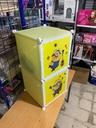 Armoire de table de chevet pour enfants étanche à 2 portes Les mignons
