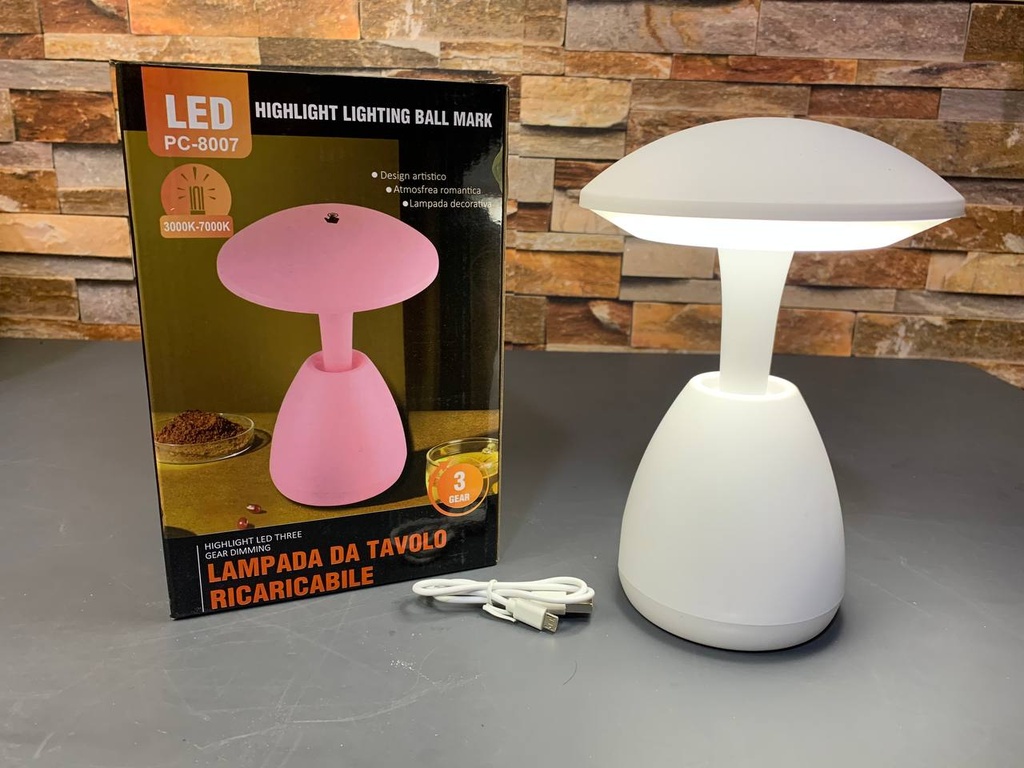 Veilleuse LED Tactile Sans Fil à Intensité Réglable avec Chargeur USB