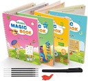 Ensemble de 4 Livres Éducatifs pour Enfants : Lettres, Nombres, Maths, Dessin - MAGIC BOOK