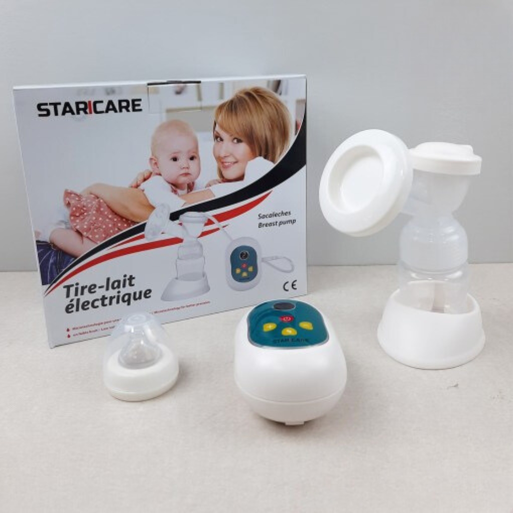 Tire lait Portable fonctionne avec piles et secteur, Embout silicone avec écran LCD - جهاز شفط الثدي المحمولة