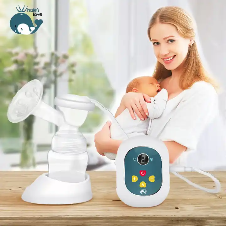 Tire lait Portable fonctionne avec piles et secteur, Embout silicone avec écran LCD - جهاز شفط الثدي المحمولة