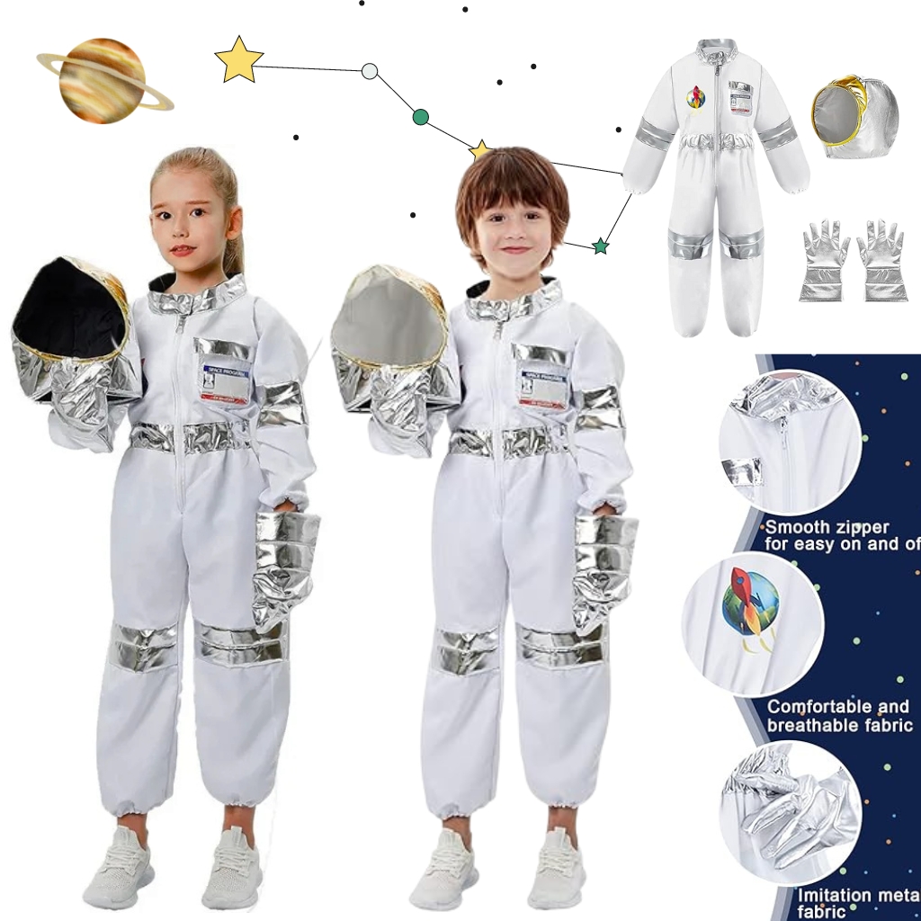 Costume d'astronome pour Enfant 5-7 ans Tenue, Chapeau,Gants