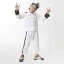 Costume Capitan Marine pour Enfant 5-7 ans Chemise, Pantalon, Chapeau,