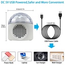 Boule Disco lumineuse, haut-parleur Bluetooth, couleur changeante, projecteur d'étoiles de danse pour fête