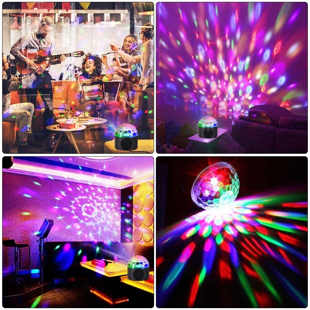 Boule Disco lumineuse, haut-parleur Bluetooth, couleur changeante, projecteur d'étoiles de danse pour fête