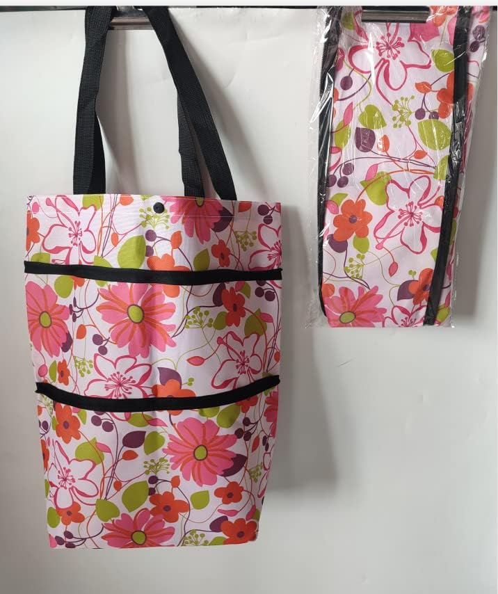 Chariot et sac de courses pliable en tissu Oxford flexible avec roulettes pliables pour économiser de la force