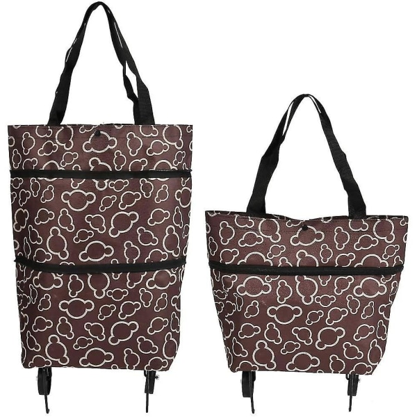 Chariot et sac de courses pliable en tissu Oxford flexible avec roulettes pliables pour économiser de la force