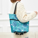 Chariot et sac de courses pliable en tissu Oxford flexible avec roulettes pliables pour économiser de la force