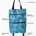 Chariot et sac de courses pliable en tissu Oxford flexible avec roulettes pliables pour économiser de la force