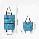 Chariot et sac de courses pliable en tissu Oxford flexible avec roulettes pliables pour économiser de la force