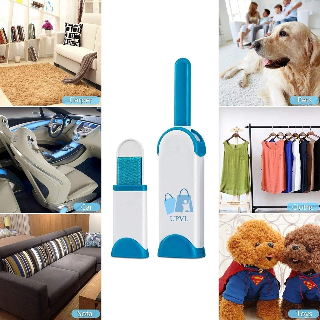Brosse double face pour enlever les poils d’animaux, la poussière et les peluches, vêtements, meubles, canapé, tapis – فرشاة لإزالة شعر الحيوانات الأليفة والغبار والوبر