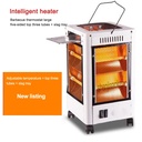 Chauffage Soufflant 2000 W, 360 Degrés, Électrique Eco, Faible Consommation avec 5 Poignées, 5 Modes (400 W-2000 W) - Blanc