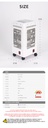 Chauffage Soufflant 2000 W, 360 Degrés, Électrique Eco, Faible Consommation avec 5 Poignées, 5 Modes (400 W-2000 W) - Blanc