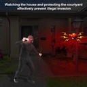 Répulsif pour animeux Capteur de mouvement à énergie solaire, alarme sonore et lumineuse 6 LED -  مستشعر حركة يعمل بالطاقة الشمسية لطارد الحيوانات