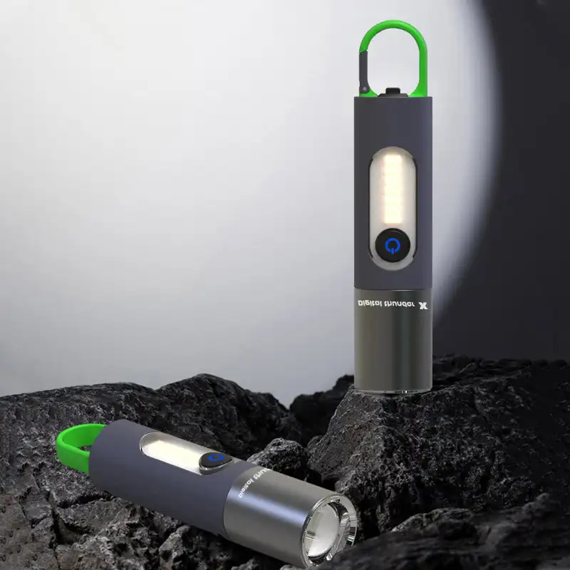 Lampe de poche LED zoomable 4 modes, Rechargeables 1800mAh