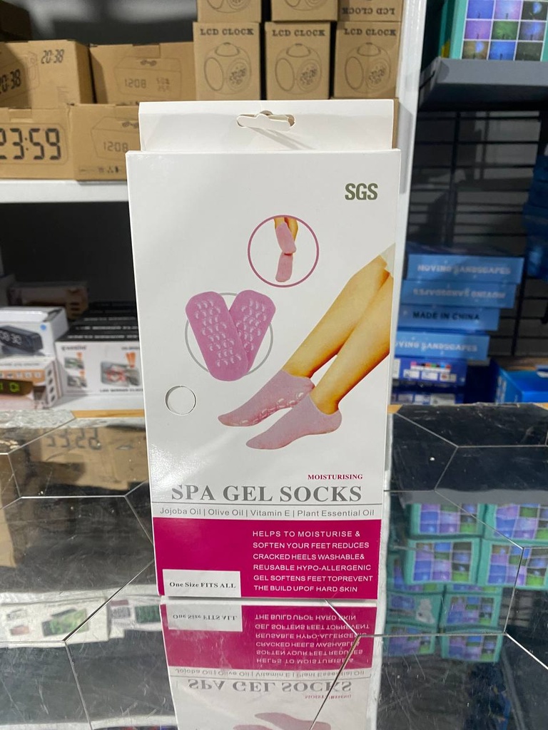 Chaussettes en Gel de Silicone réutilisables, masque pour les pieds, hydratant, blanchissant, exfoliant - جوارب من جل السيليكون لترطيب و تبييض و تقشيير القدم