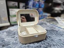 Boîte de rangement de bijoux avec miroir portable en Cuir Pu GM