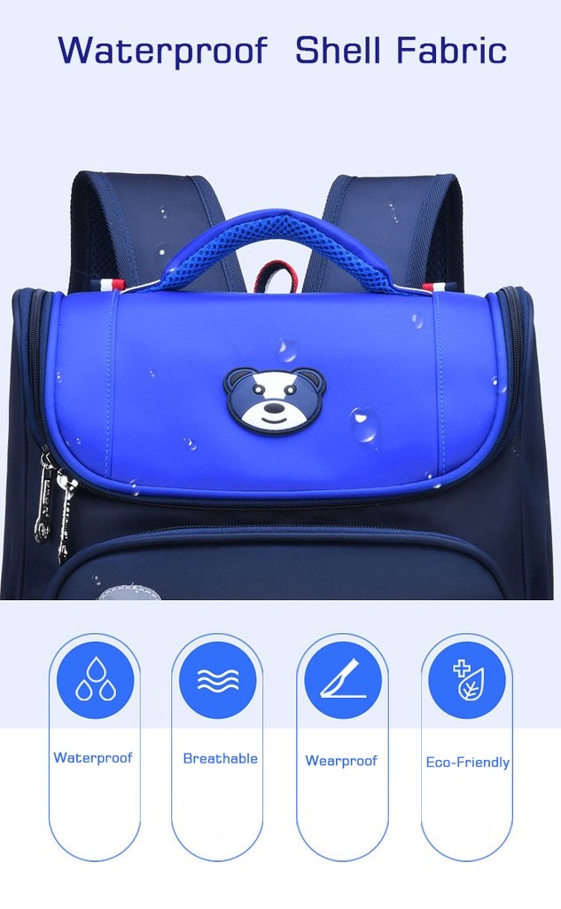 Sac à Dos orthopédique pour Enfant Garçon et Fille Étanche