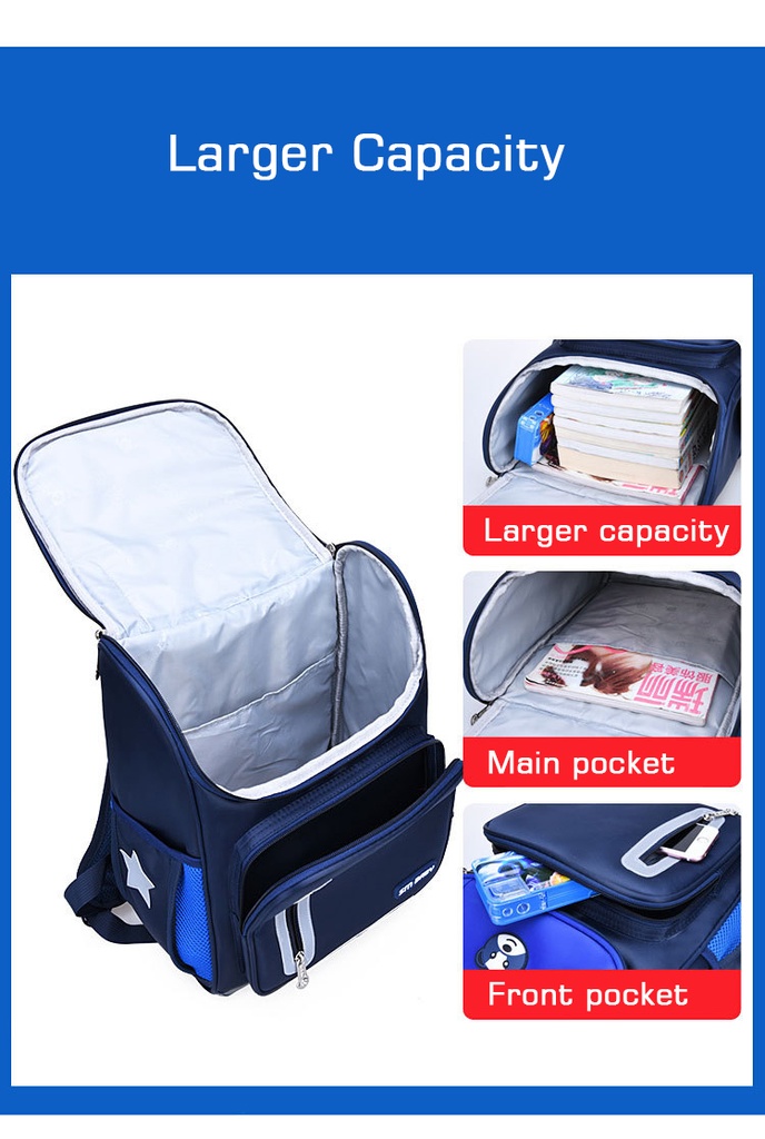 Sac à Dos orthopédique pour Enfant Garçon et Fille Étanche