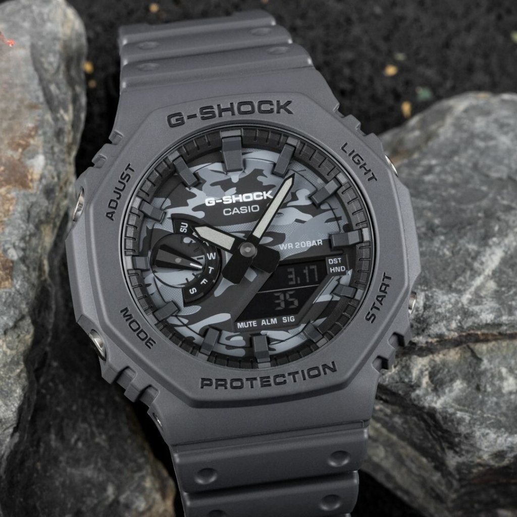 Montre Casio G-Shock Noir Fond Camo