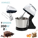 Scarlett Batteur Avec Bol Inox 200W Mini Pétrin 7 Vitesses - Temps