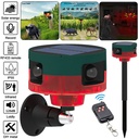 Répulsif pour animaux Capteur de mouvement à énergie solaire, alarme sonore et lumineuse 6 LED 