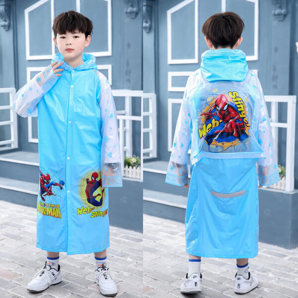 Manteau De pluie imperméable ( capuchon ) motif disney mignon avec capuche et couvre cartable pour enfants V2