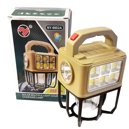 Une lanterne de camping portable avec 3 modes alimentée par l'énergie solaire.